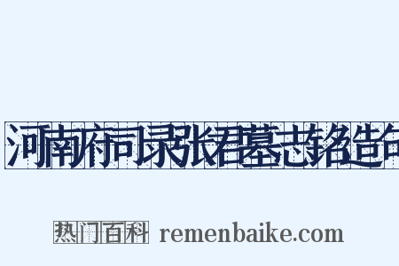 河南府司录张君墓志铭造句是什么意思的图片